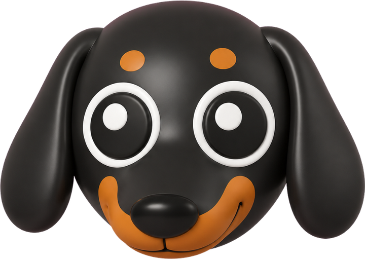 Morcilla, la perra teckel mascota de Codeka